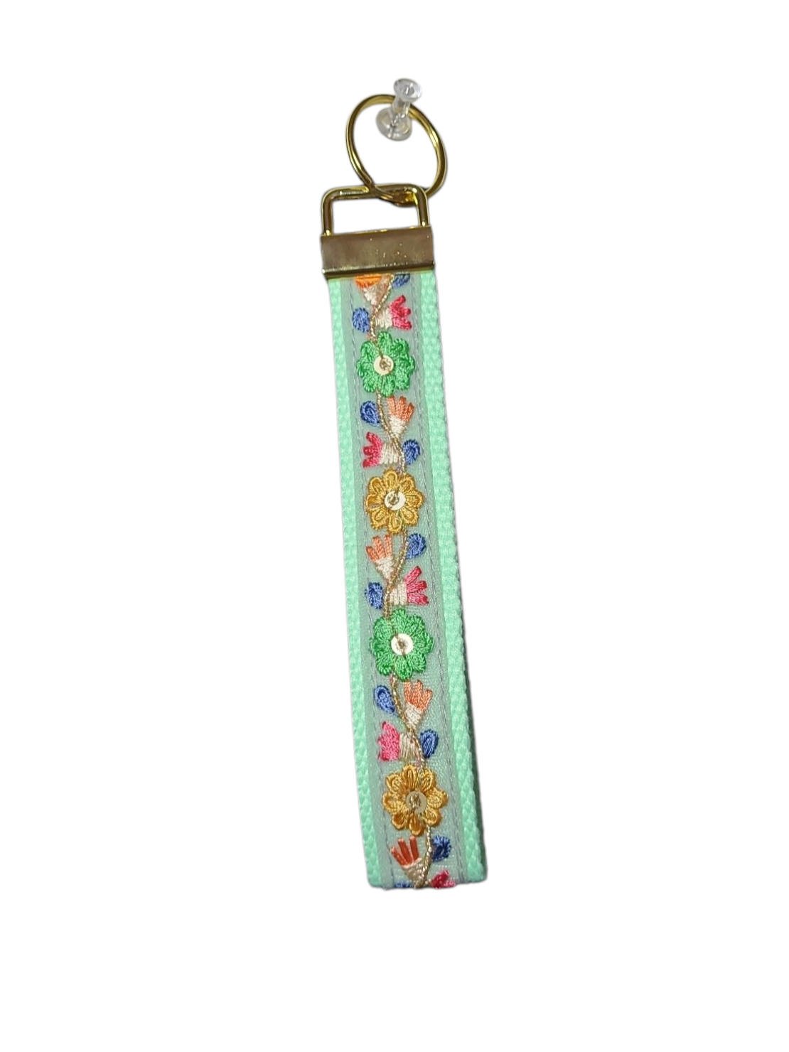 Key Fob - Floral Mint