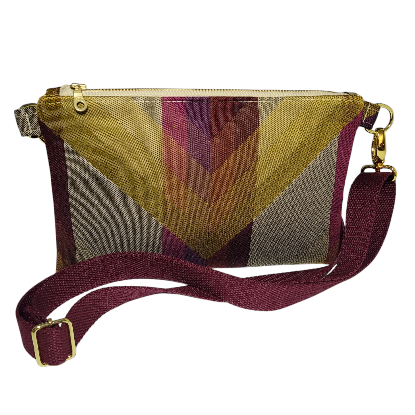 Kelly Convertible Bag - Maroon/Yellow