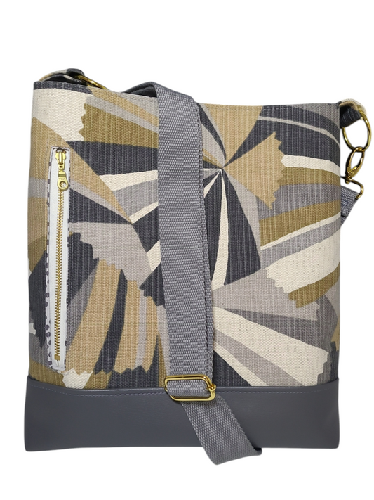 Jessie Crossbody Bag - Gray/Beige