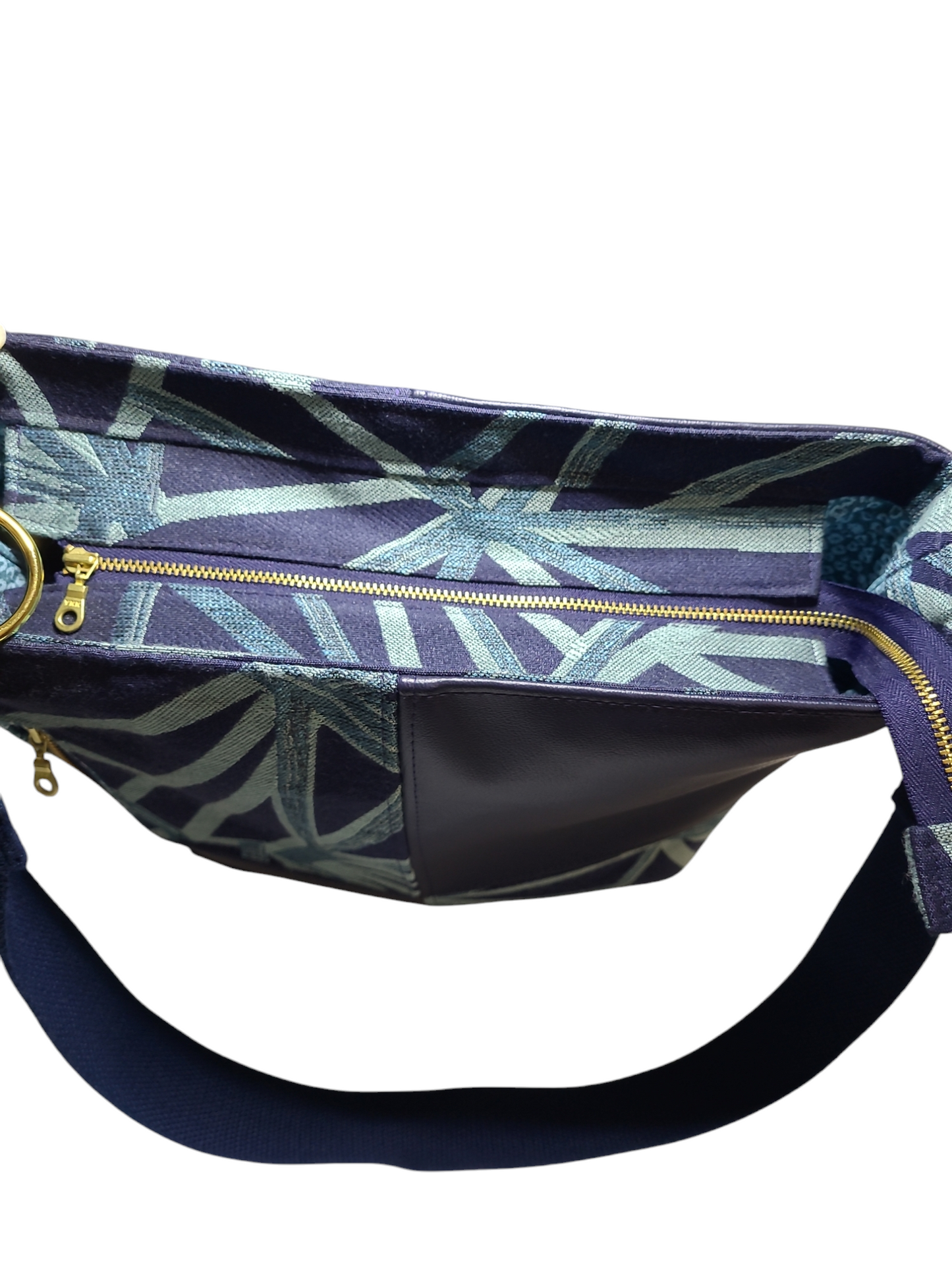 Bella Patchwork Bag - Navy/Teal