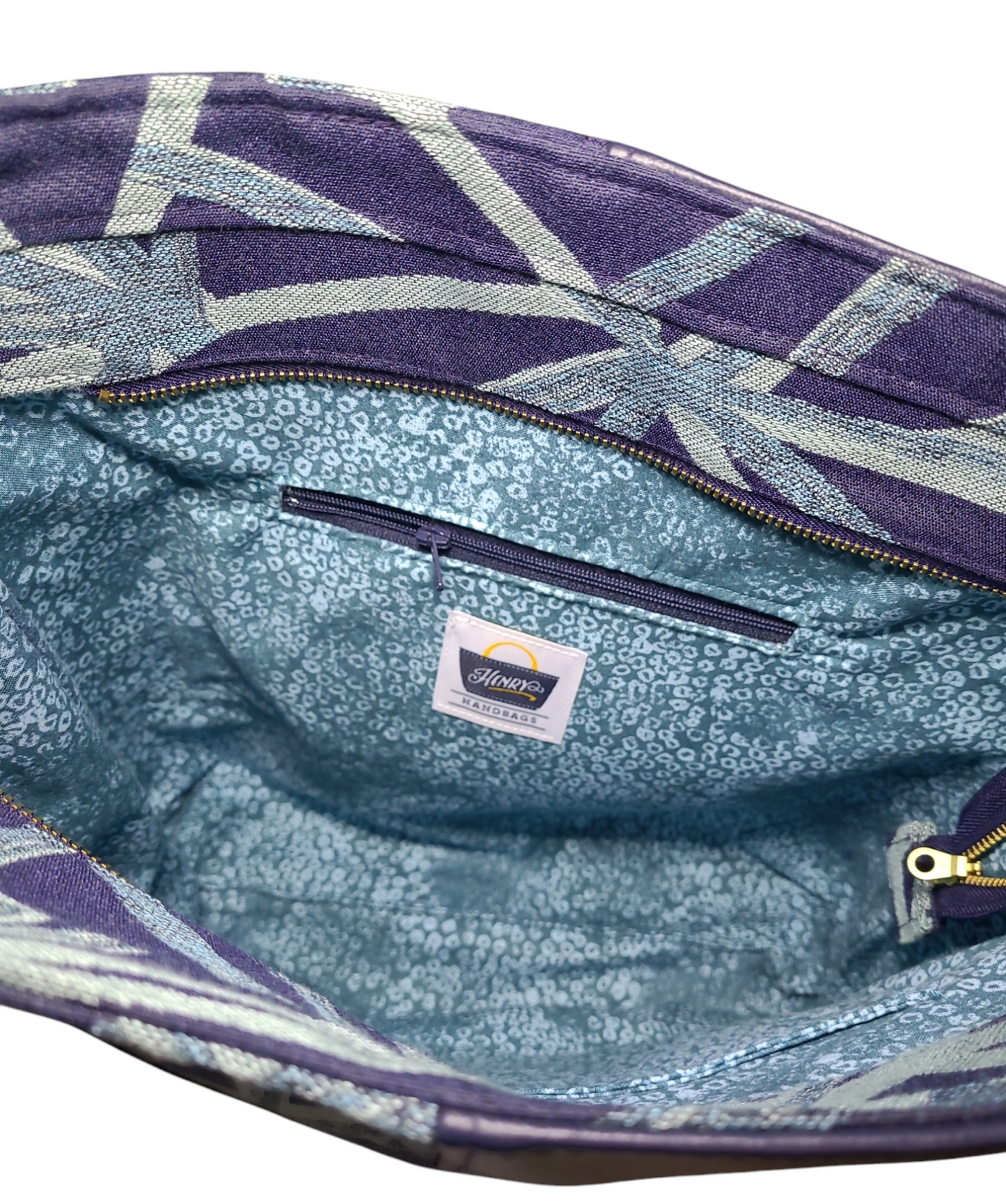 Bella Patchwork Bag - Navy/Teal