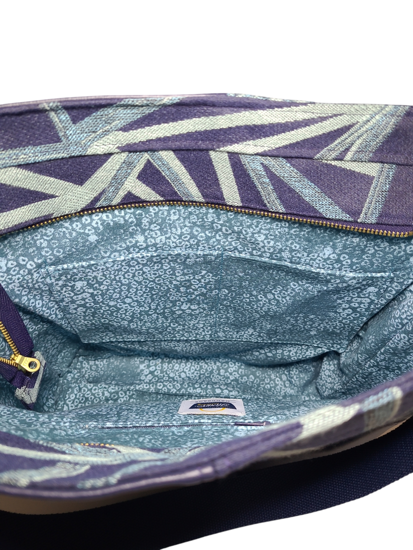 Bella Patchwork Bag - Navy/Teal