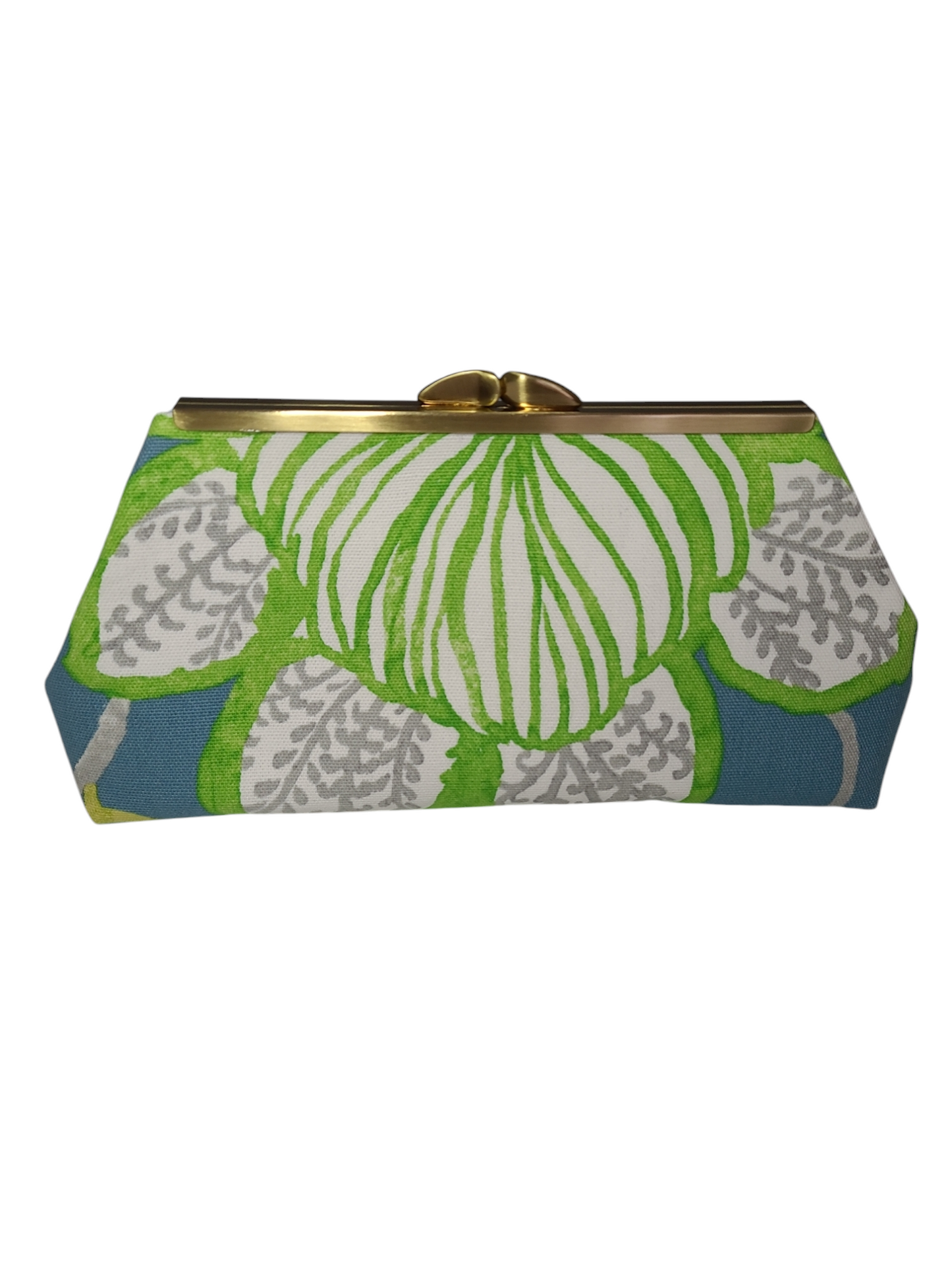 Diana Clutch - Blue/Green Floral