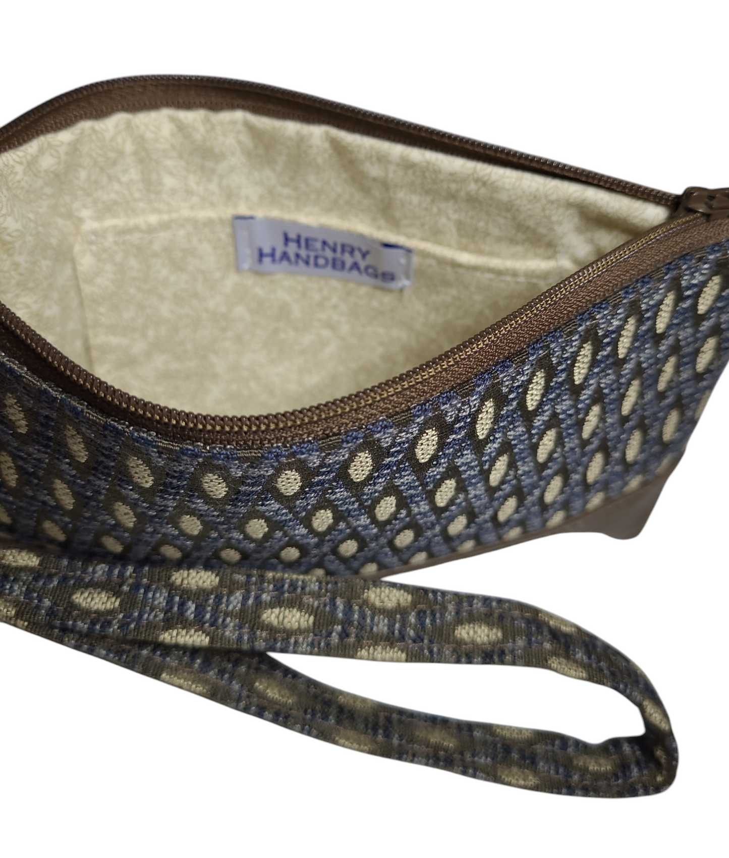 Wristlet - Blue/Brown