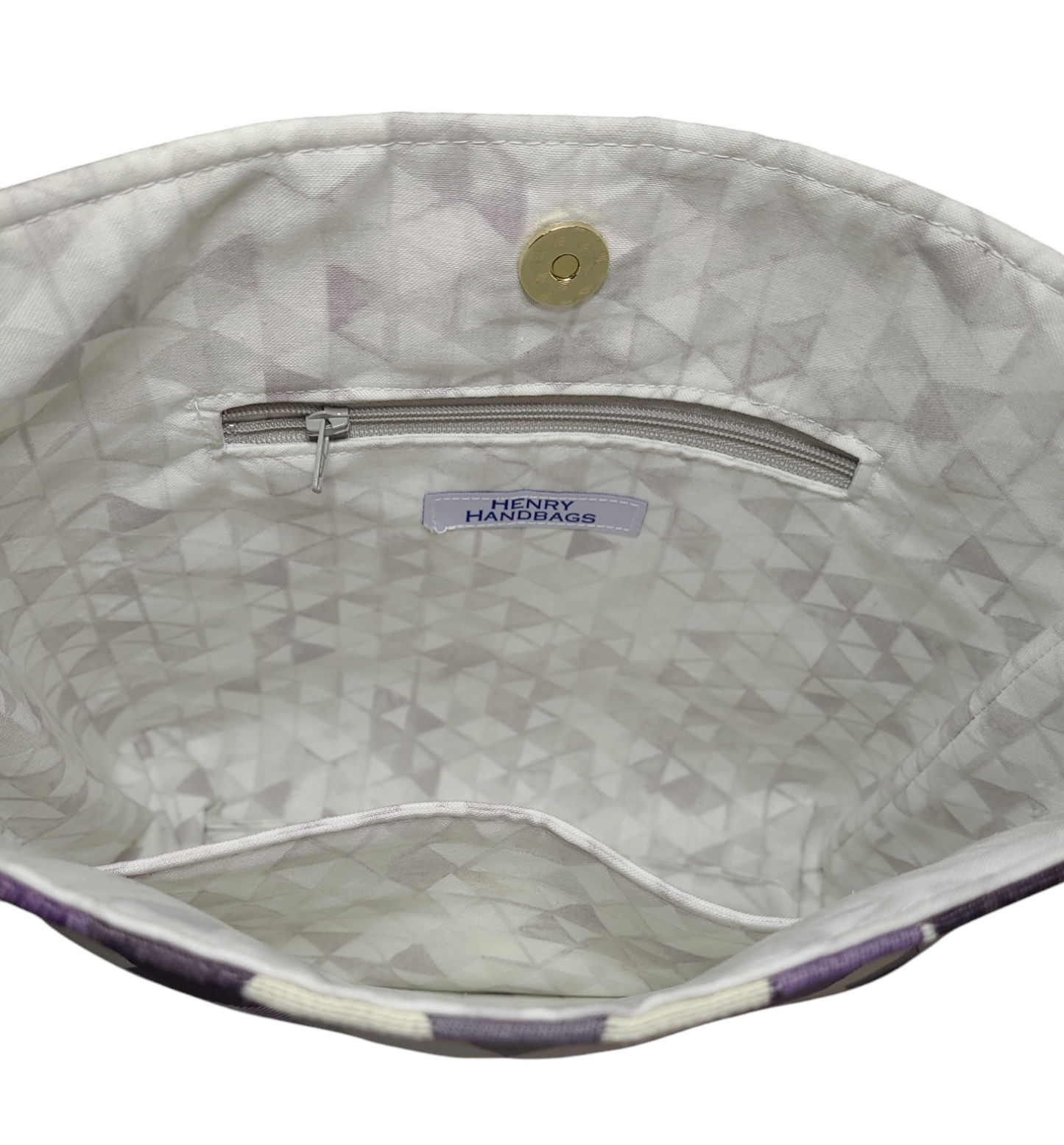 Marie Bag - Purple Triangles