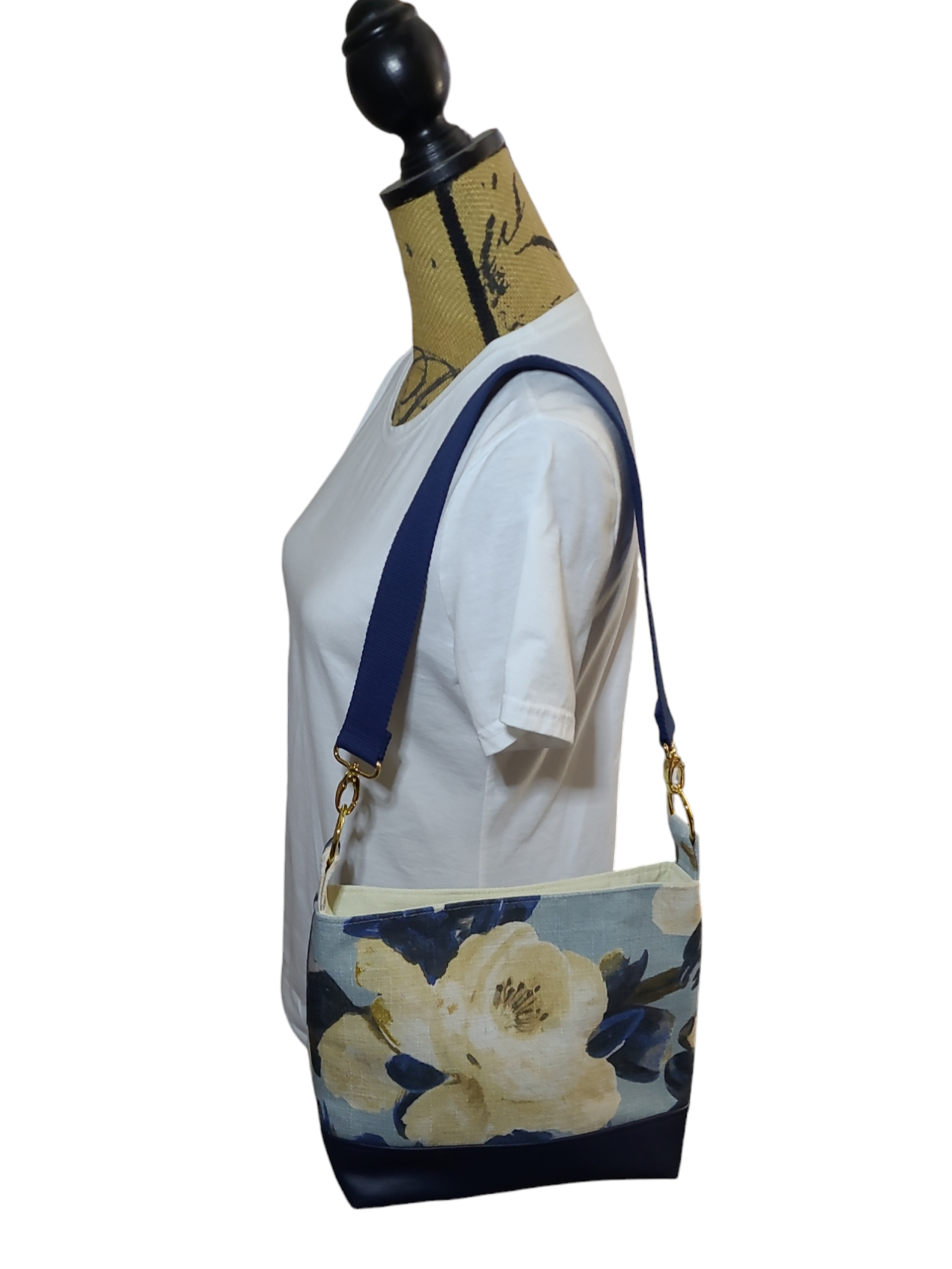 Marie Bag - Navy/Cream Floral