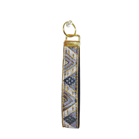 Key Fob - Black Geometric