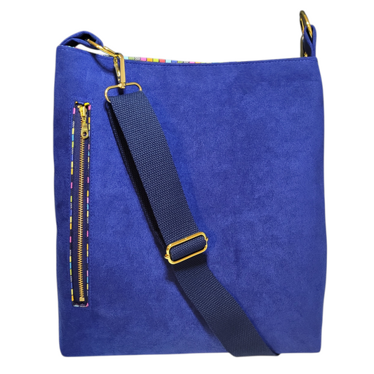 Jessie Crossbody Bag - Blue Suede