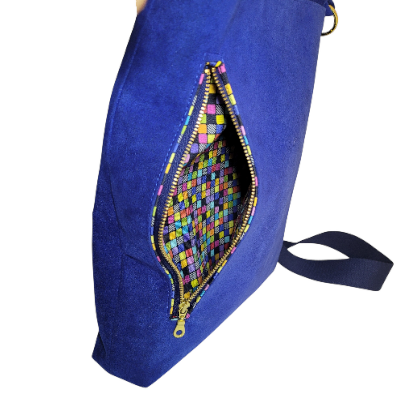 Jessie Crossbody Bag - Blue Suede