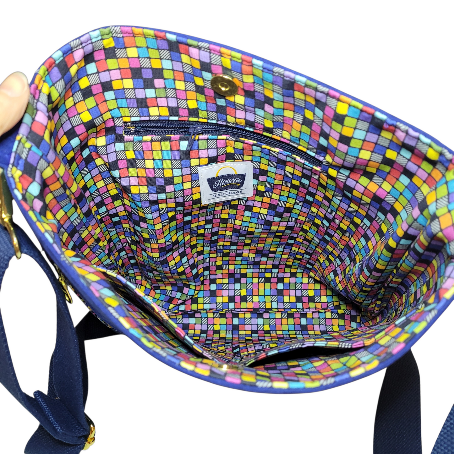 Jessie Crossbody Bag - Blue Suede