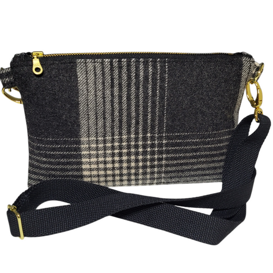 Kelly Convertible Bag - Black Plaid