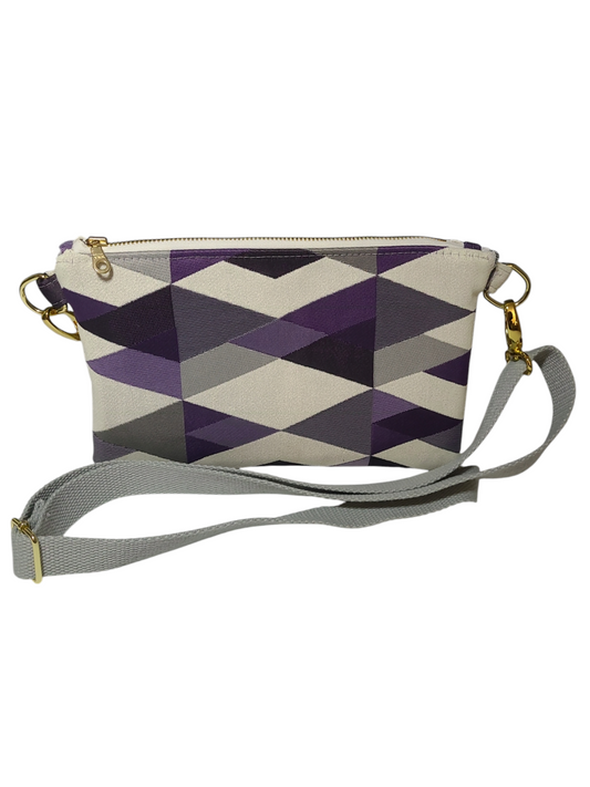 Kelly Convertible Bag - Purple Triangle