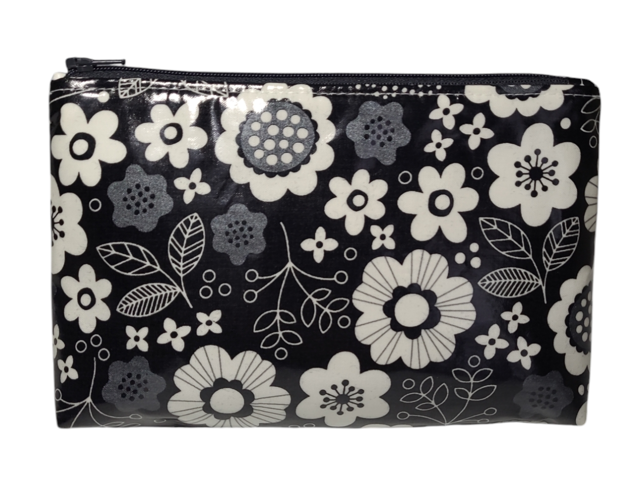 Cosmetic Bag - Black/White Floral