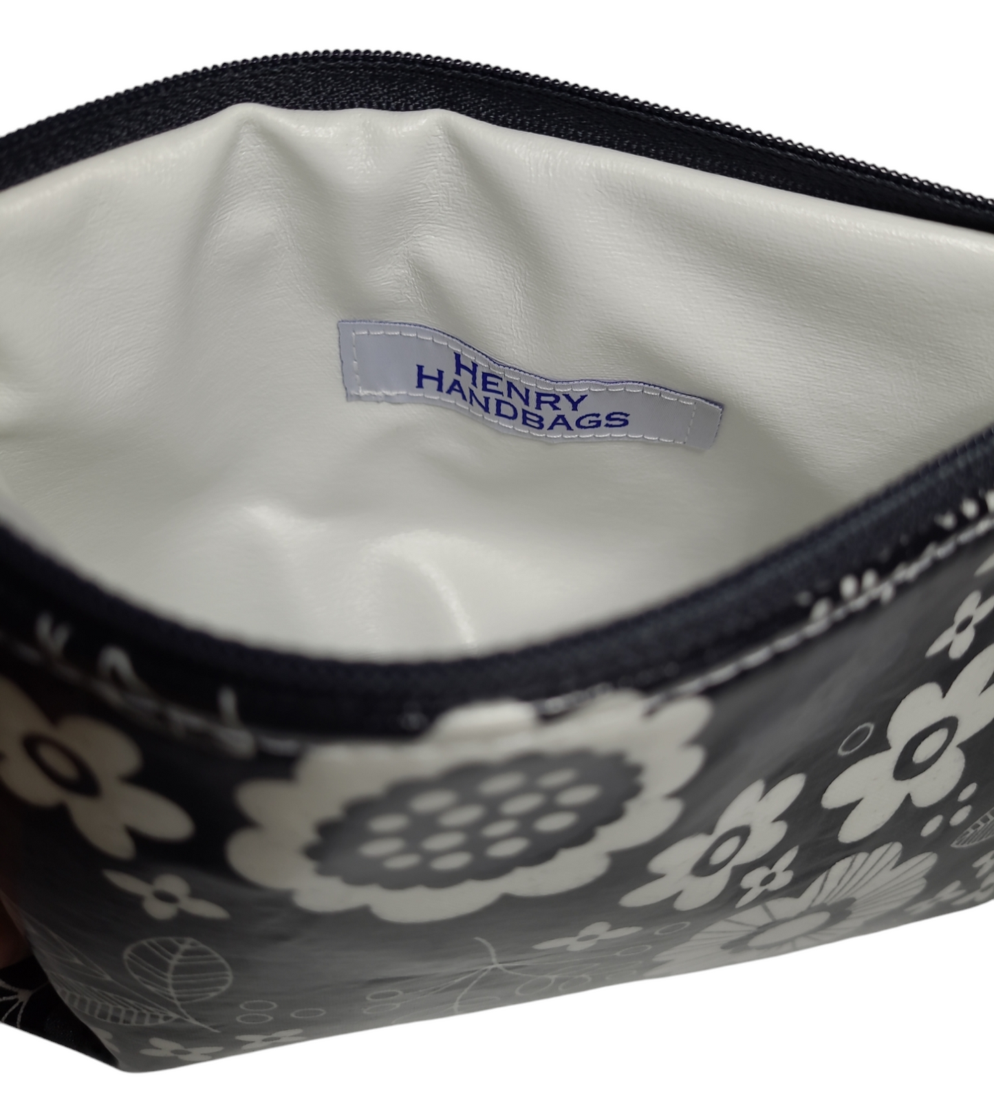 Cosmetic Bag - Black/White Floral