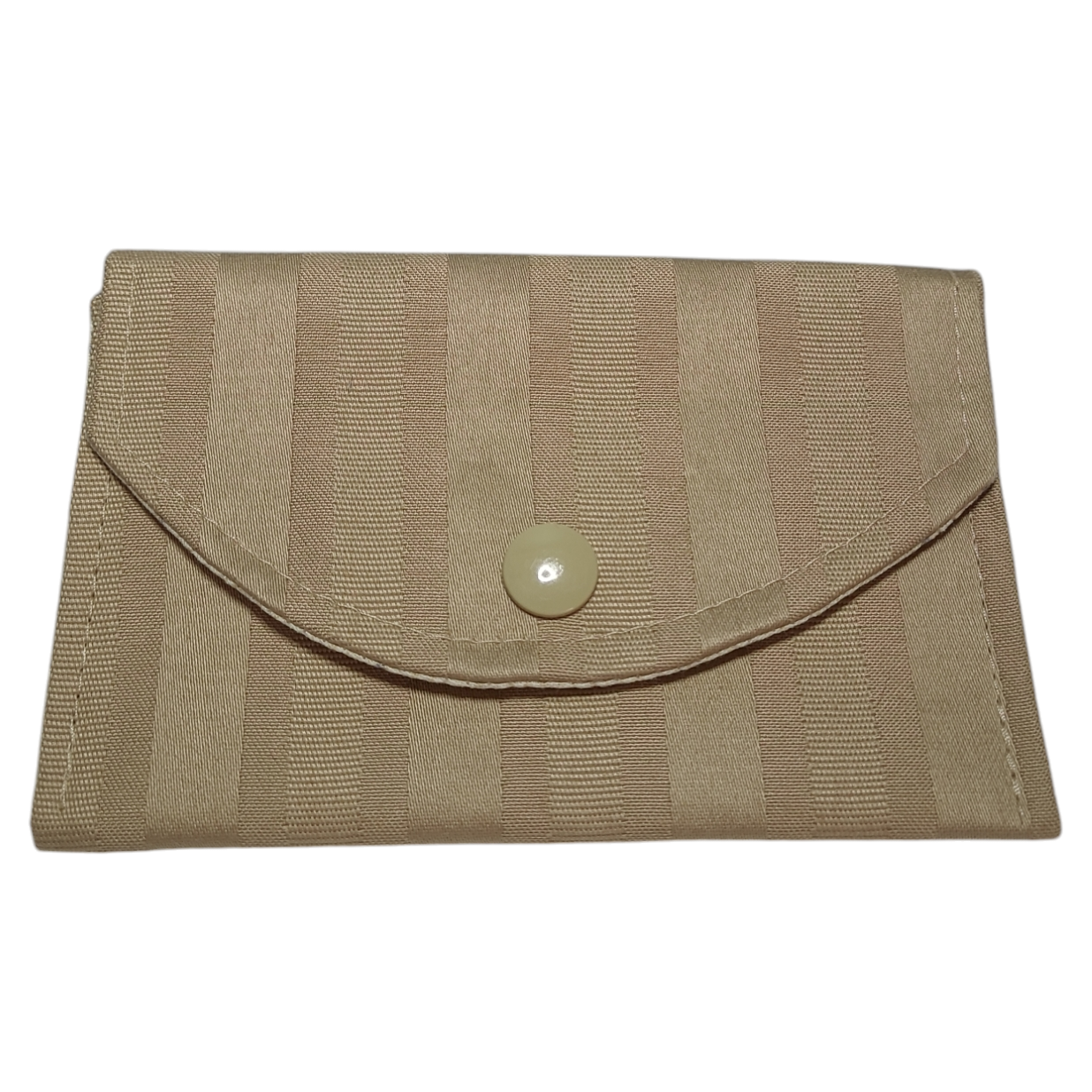 Snap Wallet - Beige Stripe